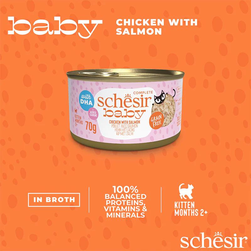 Schesir Baby Kitten Wholefood - Chicken with Salmon  70g