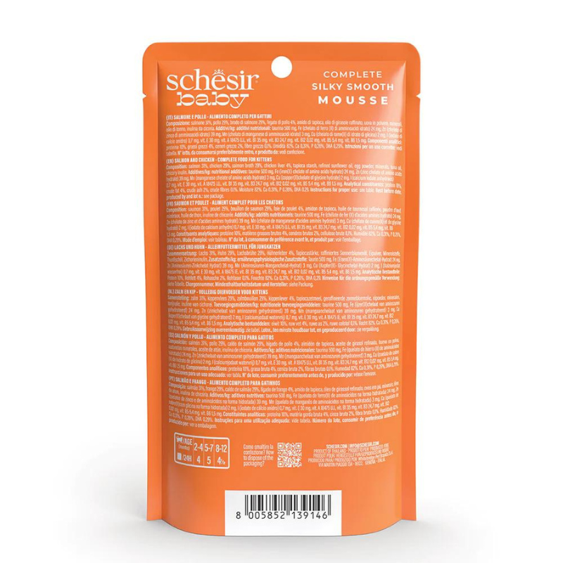 Schesir Baby Mousse Kitten - Salmon & Chicken 70g
