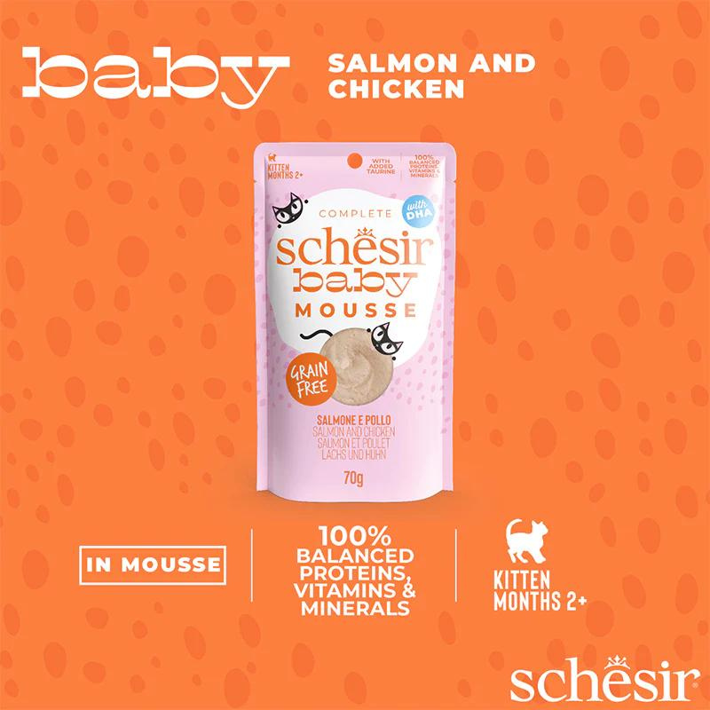 Schesir Baby Mousse Kitten - Salmon & Chicken 70g