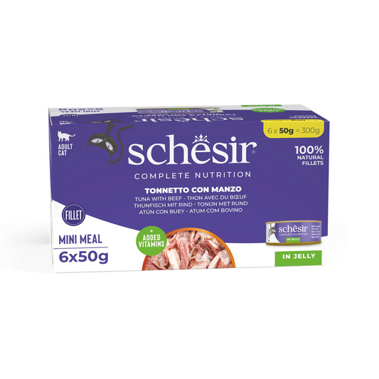 Schesir Cat Multipack Can Tuna With Beef-6x50g