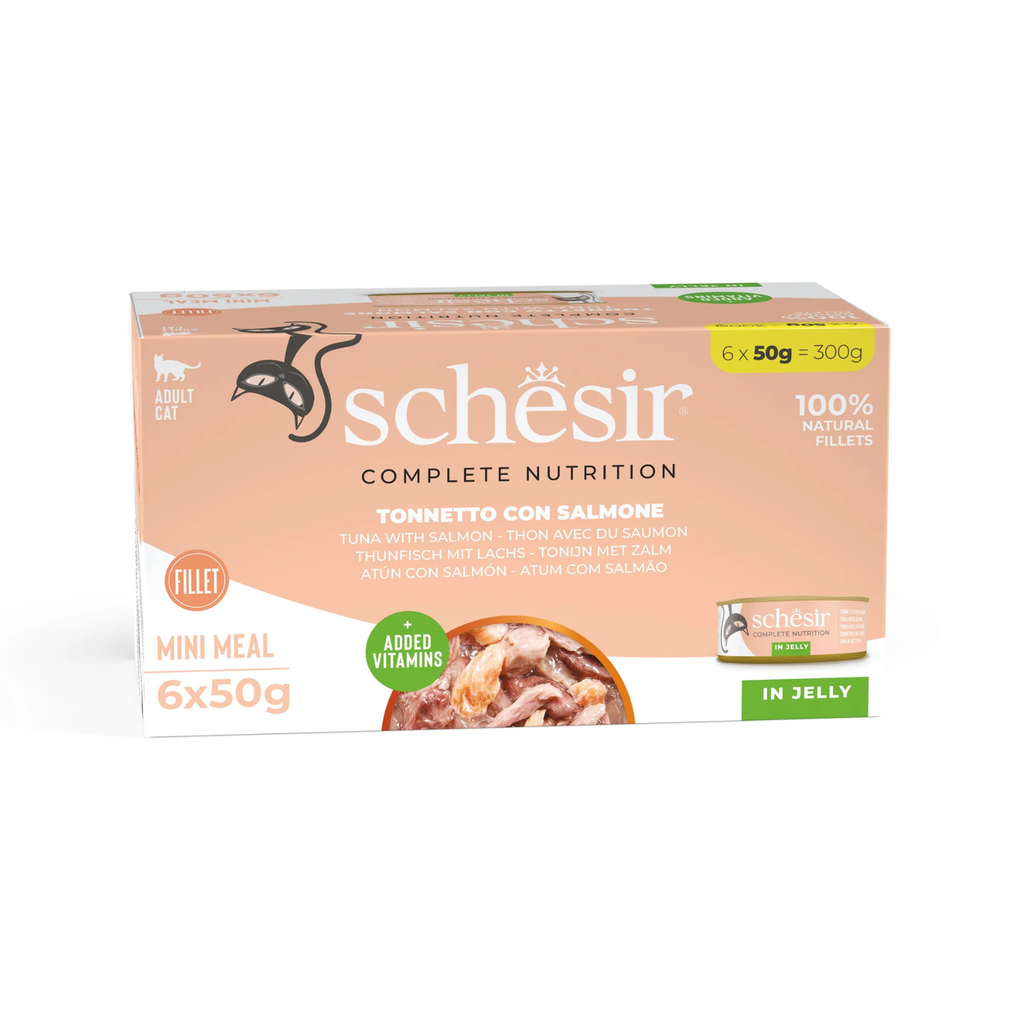 Schesir Cat Multipack Can Wet Food-Tuna With Salmon[Weight - 300g]