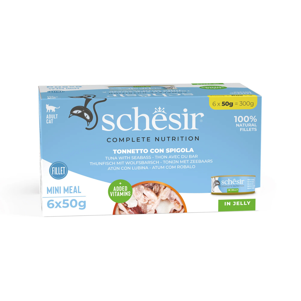 Schesir Cat Multipack Can Tuna with Seabass-6x50g