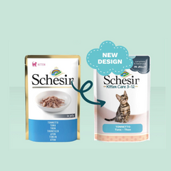 Schesir Kitten Care 3-12 in Jelly Tuna Pouch 85g