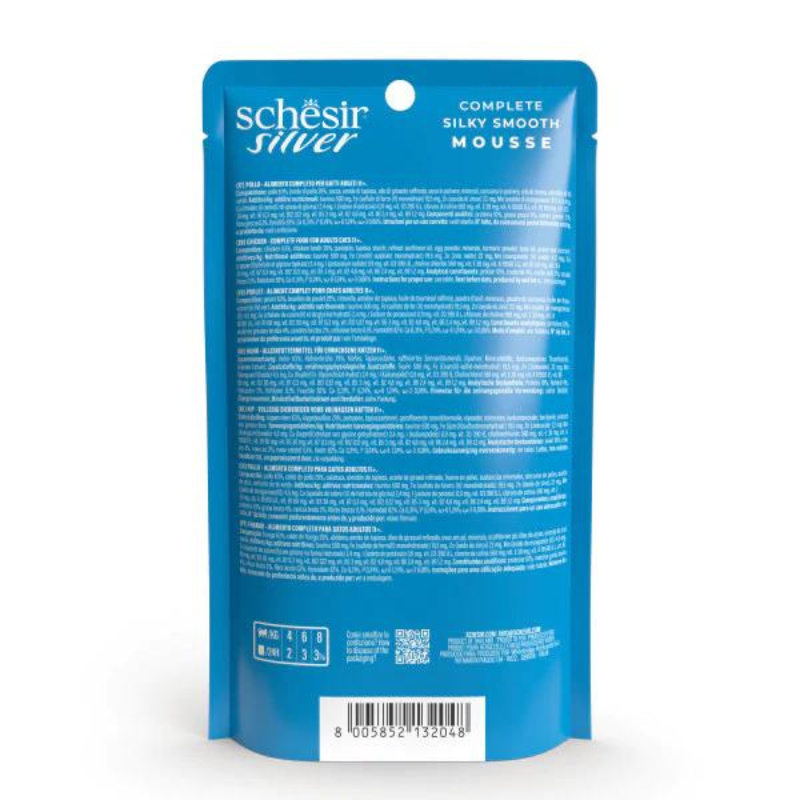 Schesir Silver Mousse  Senior Cat  - Chicken 80g