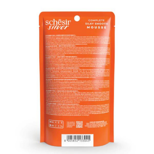 Schesir Silver Mousse  Senior Cat  - Salmon & Chicken 80g