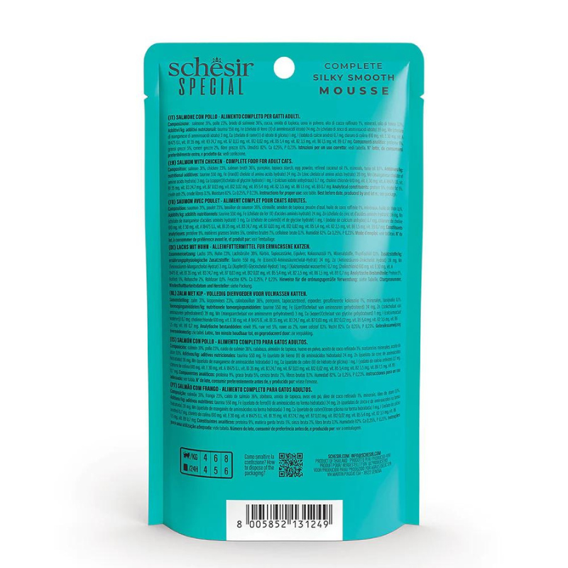 Schesir Special Mousse ( Skin & Coat) - Salmon with Chicken 70g