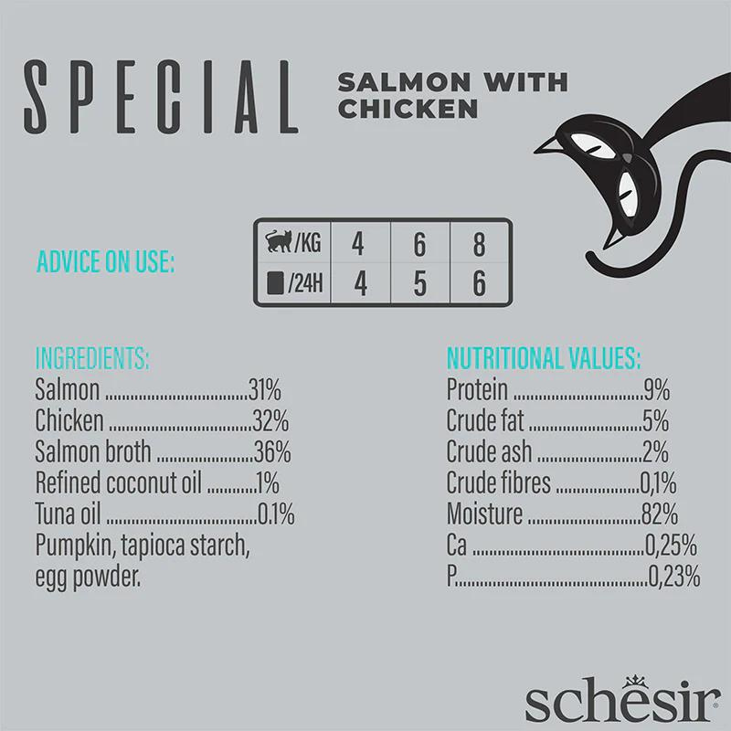 Schesir Special Mousse ( Skin & Coat) - Salmon with Chicken 70g