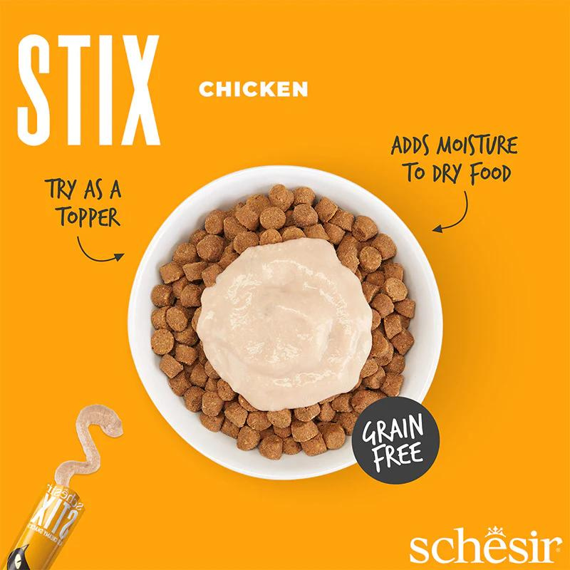 Schesir Stix Treat for Cat In Cream - Chicken 6*15g