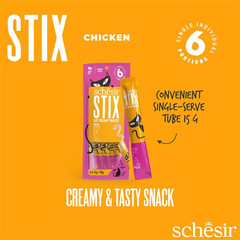 Schesir Stix Treat for Cat In Cream - Chicken 6*15g