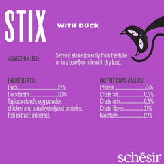 Schesir Stix Treat for Cat In Cream - Duck 6*15g