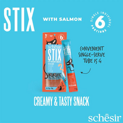 Schesir Stix Treat for Cat In Cream - Salmon 6*15g