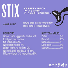 Schesir Stix Treat Variety Pack Mixed Flavors 6*15g