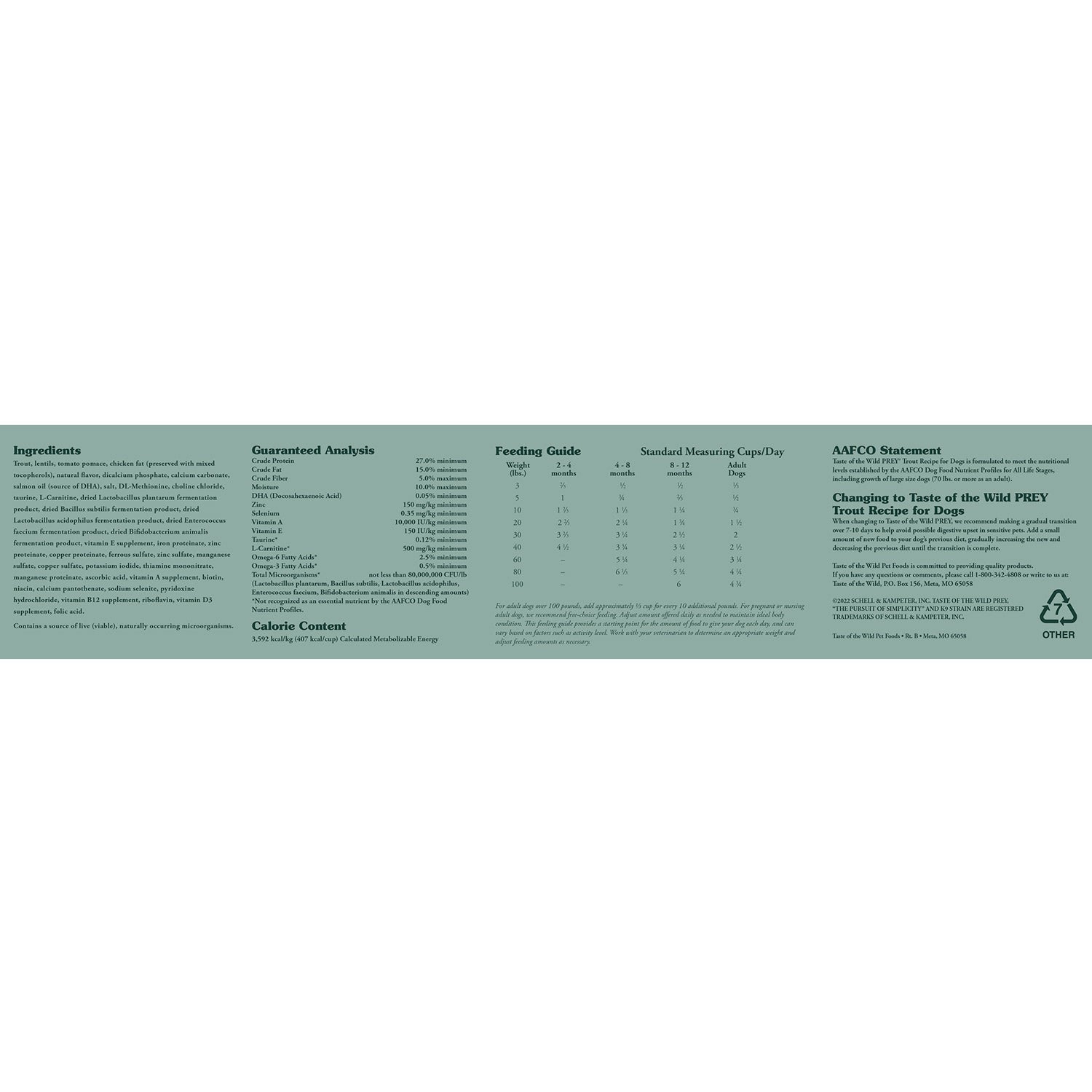 PREY Trout Dogs 11.4KG