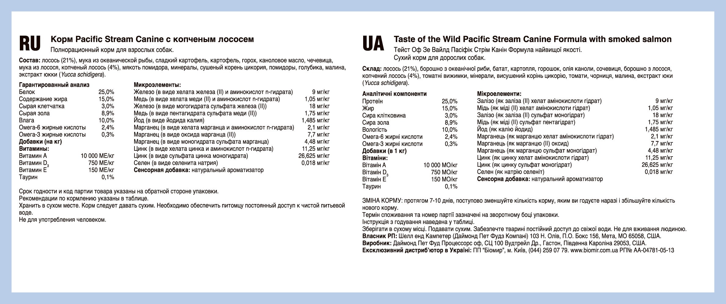 Pacific Stream Canine Recipe 2.27KG