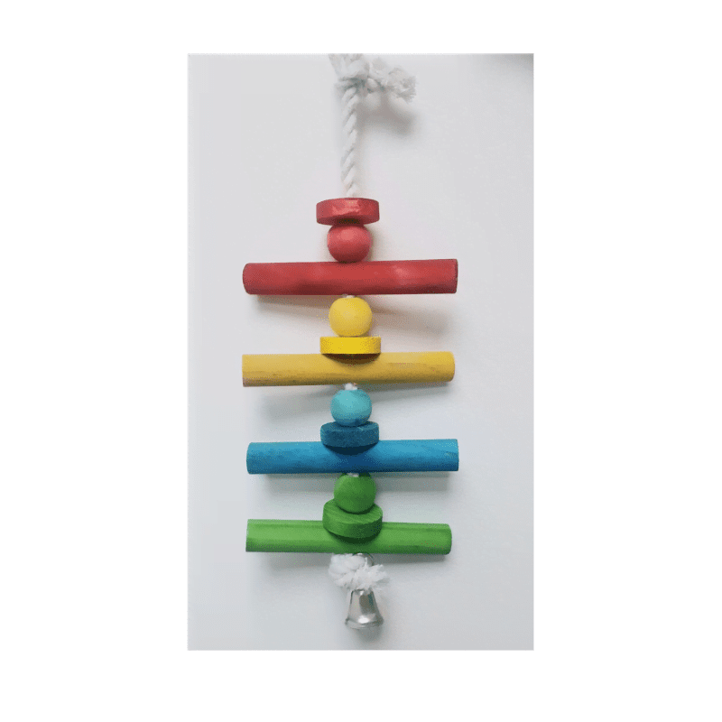 PETS CLUB NATURAL WOODEN BIRD TOY, SIZE H40*W12 CM