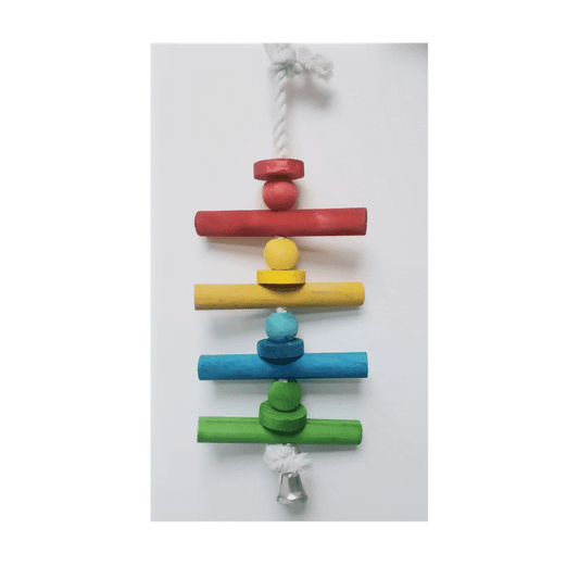 PETS CLUB NATURAL WOODEN BIRD TOY, SIZE H40*W12 CM