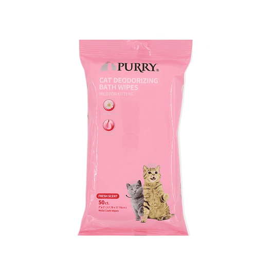 Purry Cat Wipes With Fresh Scent – 50 CT