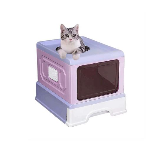 Saas Stylish Closed Cat Litter Box (Purple) SA4601