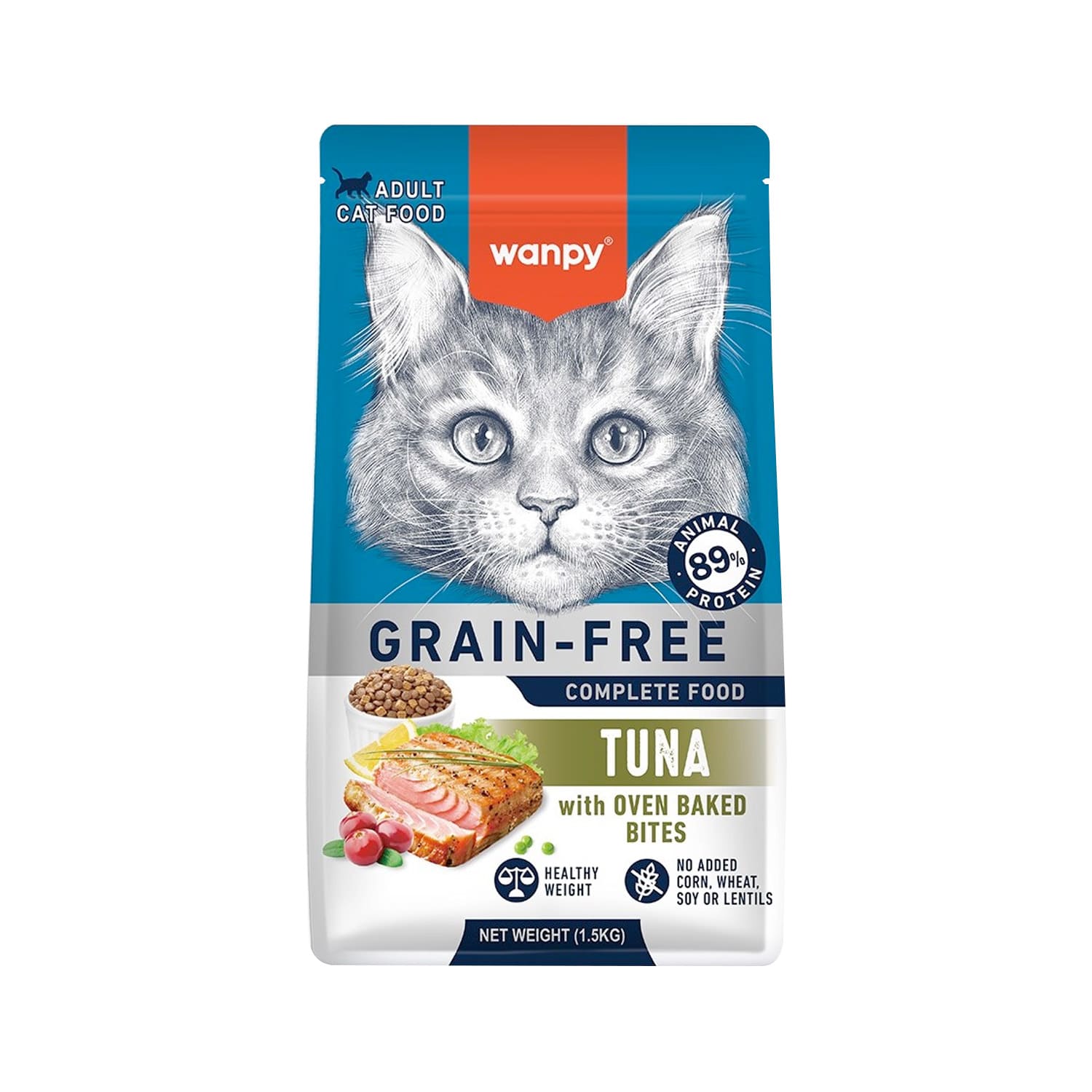 Wanpy Grain Free Food for Adult Cat – Tuna 1.5kg