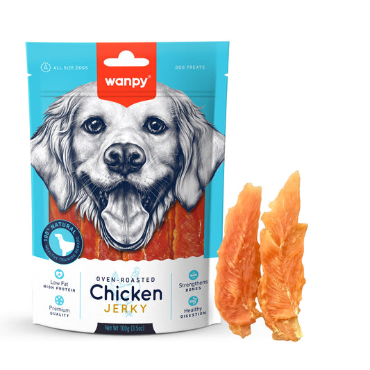 Wanpy Chicken Jerky for dogs 100g