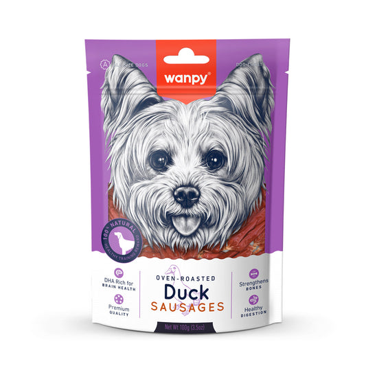 Wanpy Duck Sausages for dogs 100g