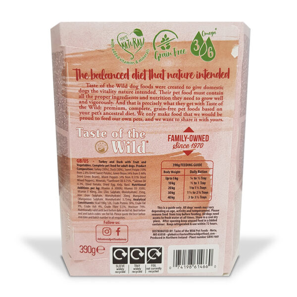 Wet Food TURKEY Fruit & Veg Tray 390g