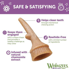 WHIMZEES Occupy Antler Natural Dental Chews for Dogs – Medium (12pc)