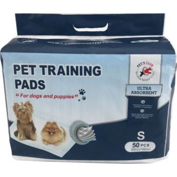 PETS CLUB PET TRAINING PADS ULTRA ABSORBENT AND 5 LAYER WITH FLOOR STICKER, SIZE, 60*45 CM, 50 PCS