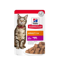 Hills SP Adult Wet Cat Food Beef  85g
