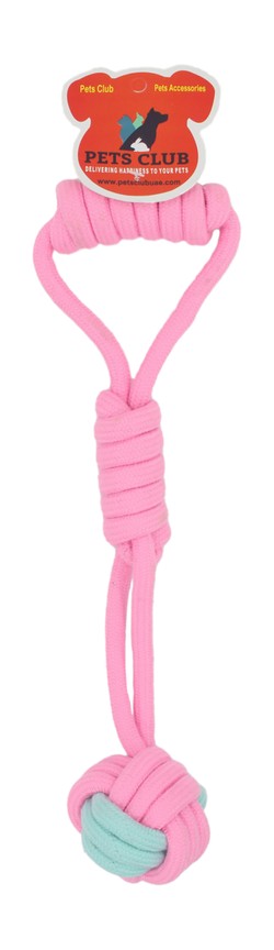 Pets Club Cotton Corn With Pull Rope, Pink