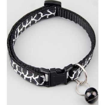 PETS CLUB ADJUSTABLE CAT COLLAR WITH BELL – BLACK