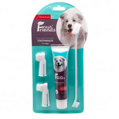 Fresh Friends Dog Dental Care Kit Beef Flavor With Bio-Enzyme-90g