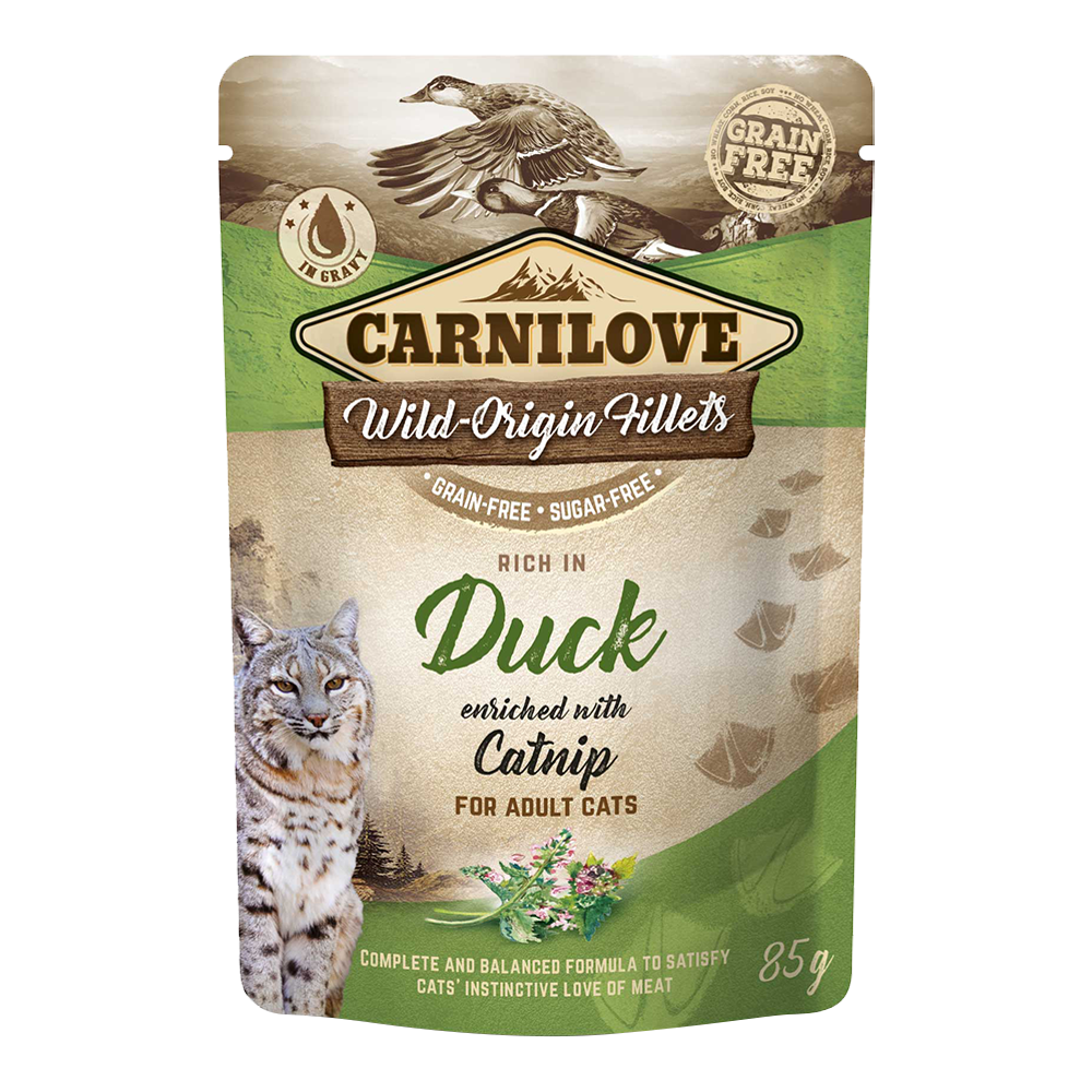 Carnilove Duck enriched with Catnip for Adult Cats (Wet Food Pouches) 85g