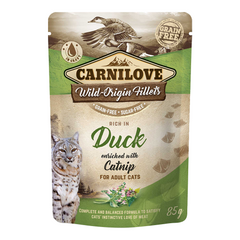 Carnilove Duck enriched with Catnip for Adult Cats (Wet Food Pouches) 85g