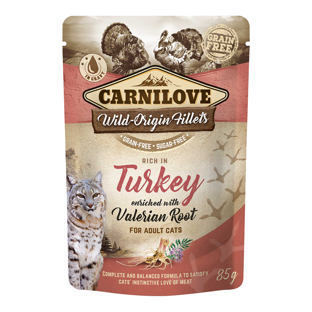 Carnilove Turkey enriched with Valerian Root for Adult Cats (Wet Food Pouches) 85g