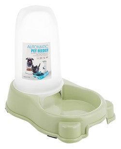CONVERTIBLE 2 IN 1 FOOD & WATER DISPENSER, GREEN -1.5 L (27.5*18*25cm)