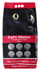 CAT’S CHOICE BENTONITE GRANULES CLUMPING CAT LITTER 10 Kg-BABY POWDER