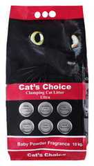CAT’S CHOICE BENTONITE GRANULES CLUMPING CAT LITTER 10 Kg-BABY POWDER