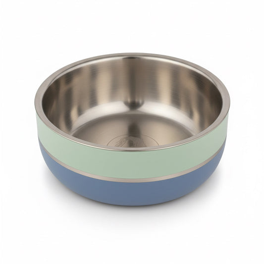 Saluki Stainless Steel Double Wall Dog Bowls - Two Tone - 350 ML