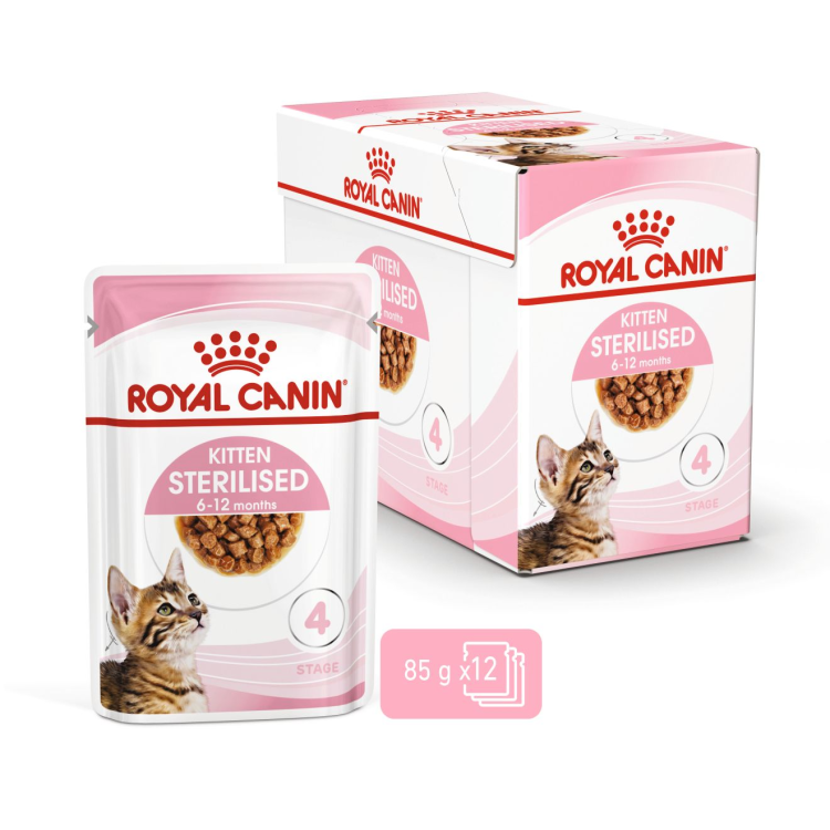 Feline Health Nutrition Kitten Sterilised Gravy (Wet Food - Pouches) 12 x 85 g