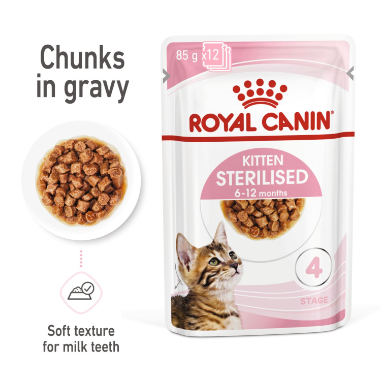 RC Kittens Sterilized Gravy  Wet Food Pouch  85g