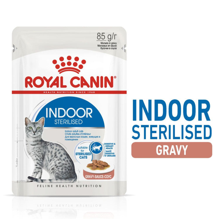 Feline Health Nutrition Indoor Gravy (Wet Food - Pouches) 12 x 85 g