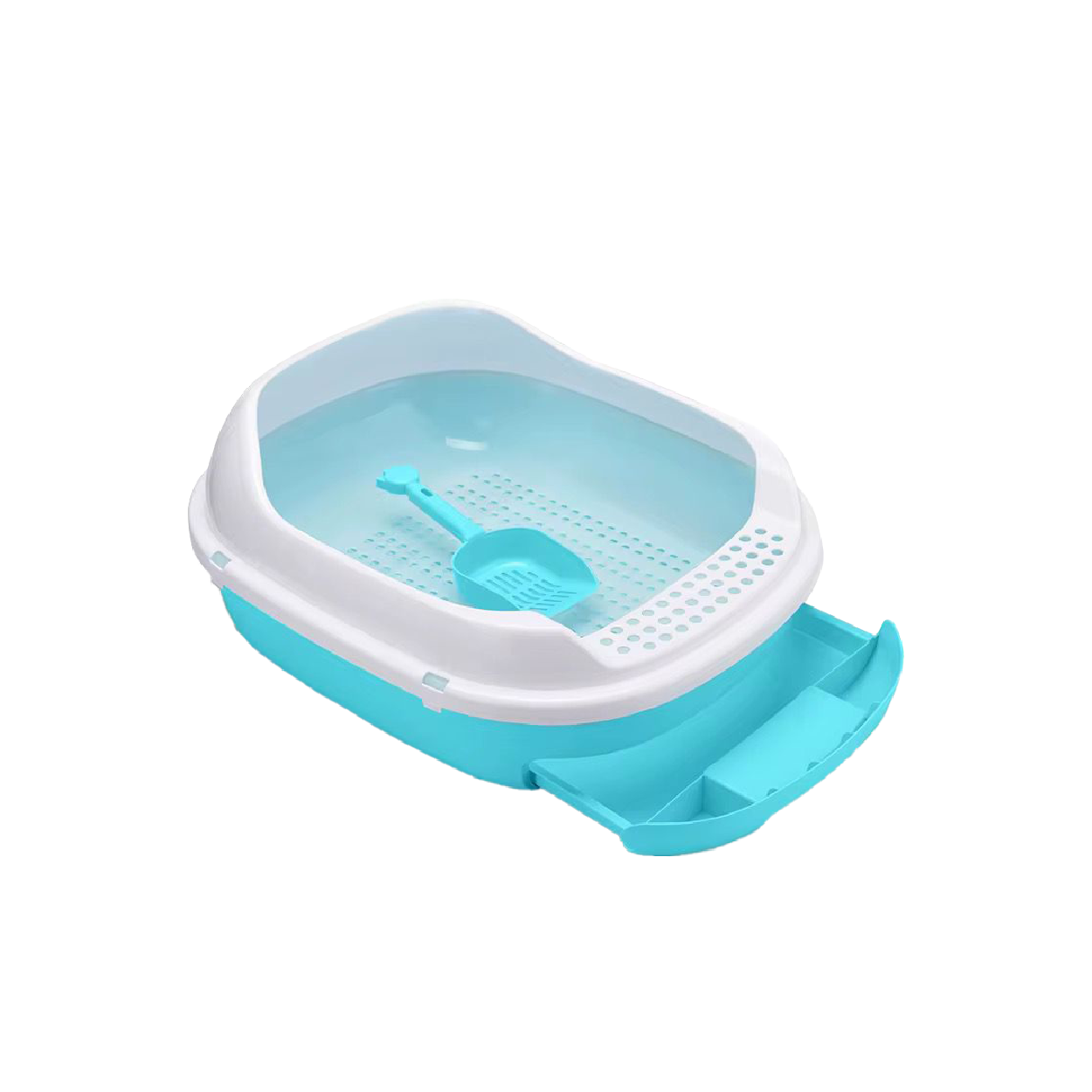 Saas 2-Layer Cat Litter Tray 56x45x23 CM (Blue)SA4762