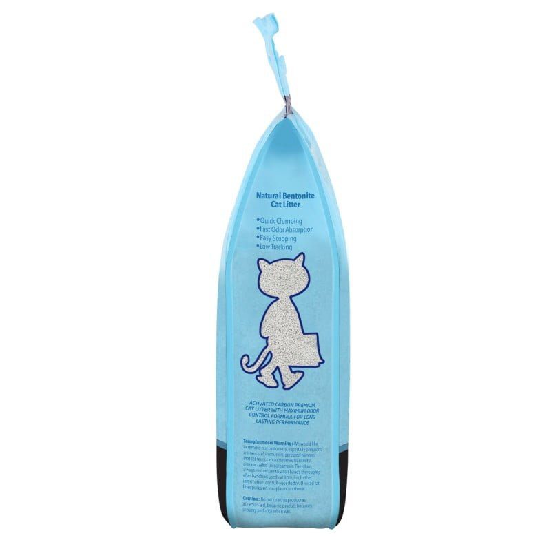 Kiki Kat White Bentonite Clumping Cat litter – Activated Carbon – 10L (8.7 KG)