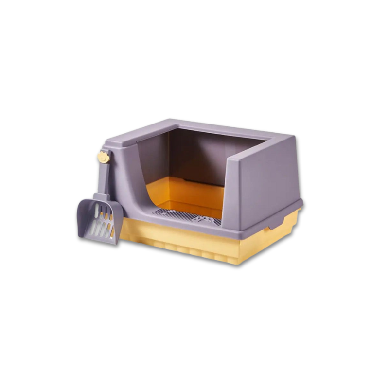 Semi Enclosed Cat Litter Box L 41*30*31cm Pink  SA3488