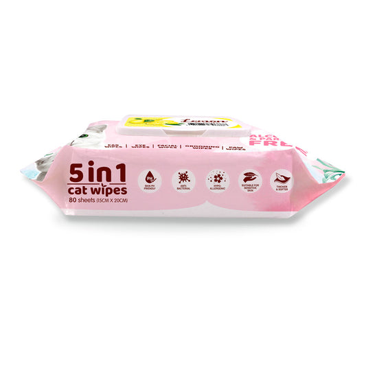 Kit Cat 5-in-1 Cat Wipes Lemon