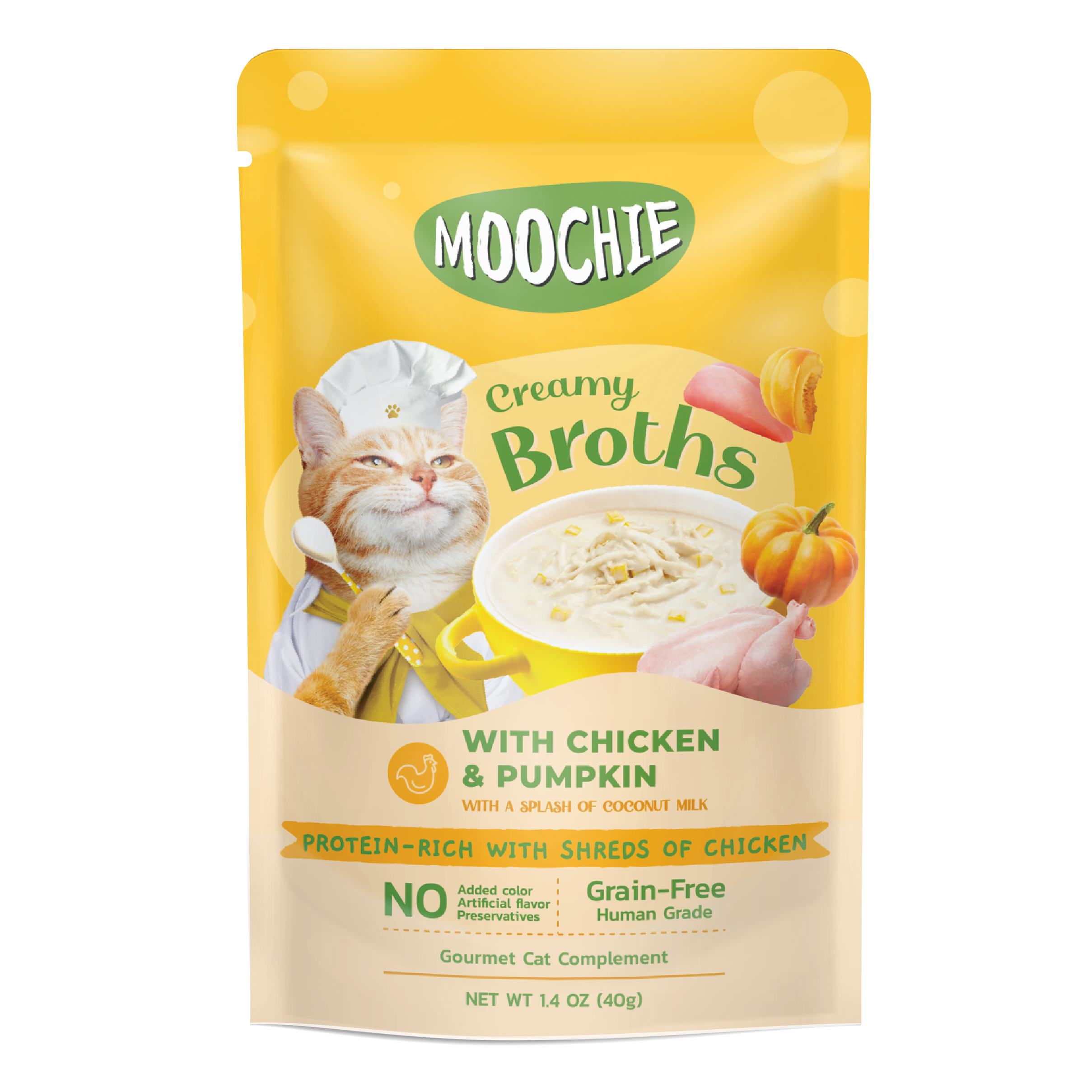 MOOCHIE KITTEN CREAMY BROTH WITH CHICKEN & PUMPKIN 40g Pouch