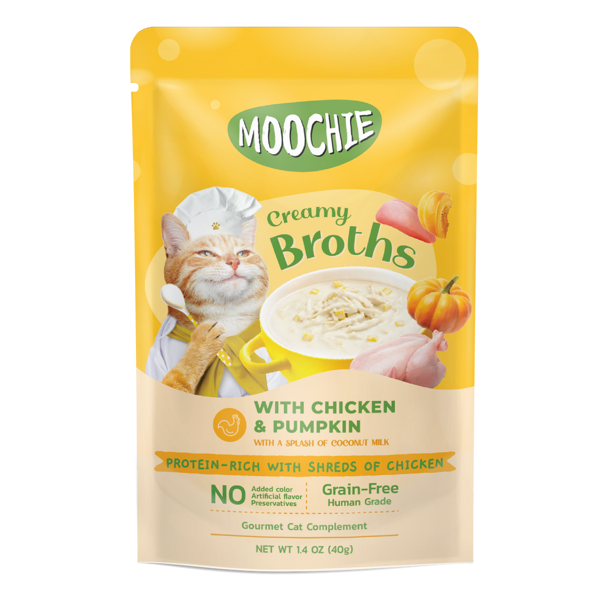MOOCHIE KITTEN CREAMY BROTH WITH CHICKEN & PUMPKIN 40g Pouch