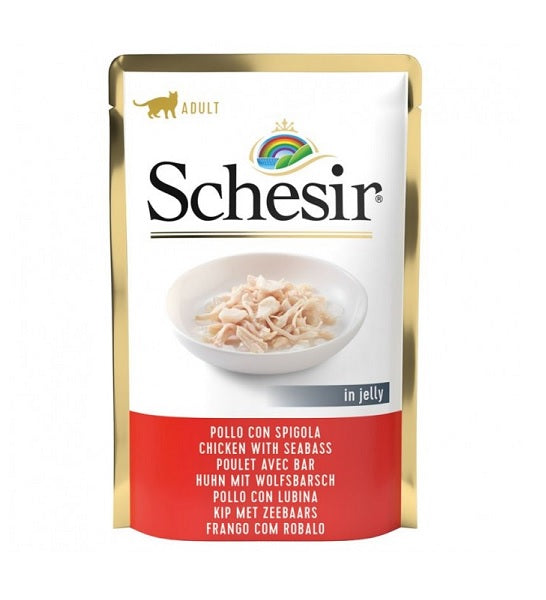 Schesir Cat Pouch Jelly Chicken With Seabass 85gm