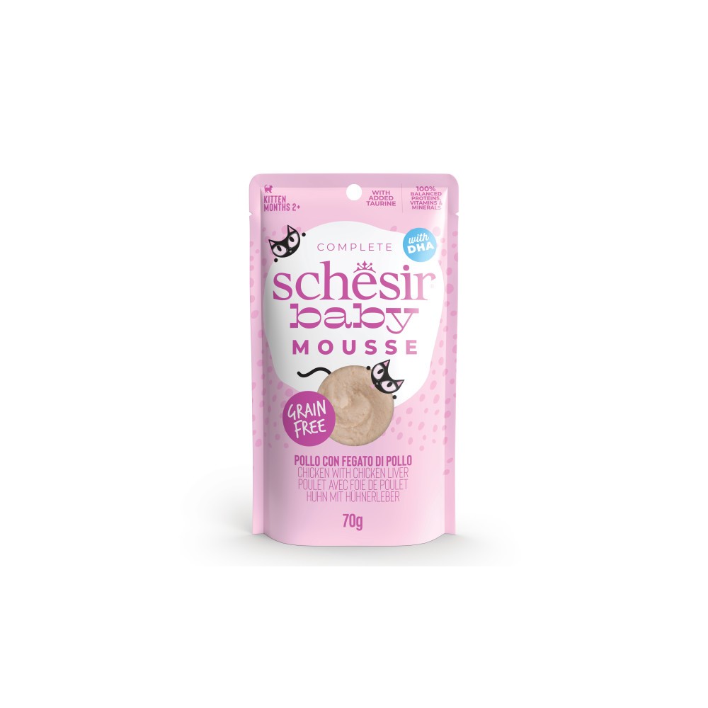 Schesir Baby Mousse Kitten - Chicken with Chicken Liver 70g